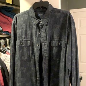 button up polo shirt